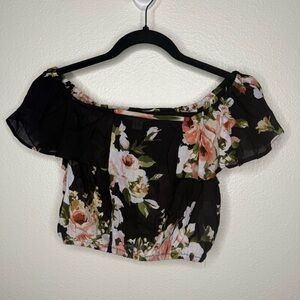 Band of Gypsies Off-Shoulder Women's Crop Top